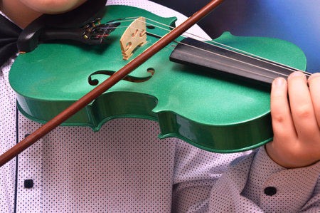 Musical stringed instrument violin for playingの写真素材