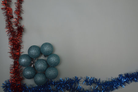 Multicolor festive Christmas toys for interior decorationの写真素材