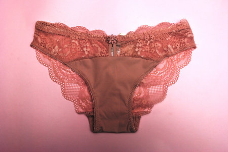 Women's panties on a pink background. Lingerie. underwear.