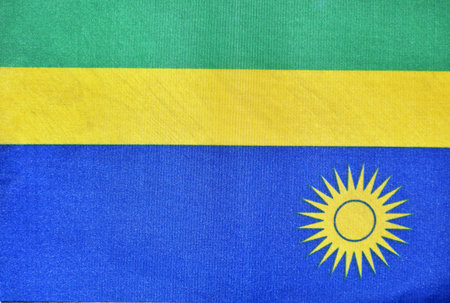 Rwanda national flag. Patriot background. National flag of Rwandaの写真素材
