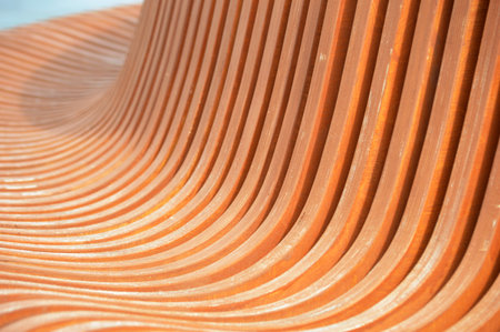 close up of corrugated copper pipe in construction site for backgroundの写真素材