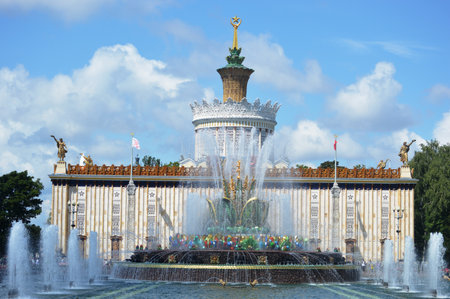 The Grand Cascade of the Exhibition of Achievements of National Economyの写真素材