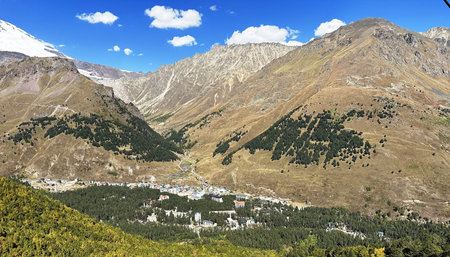 Beautiful landscape of mountains in Svaneti, Georgia.