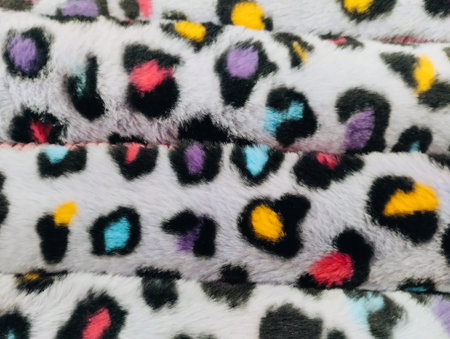 texture of print fabric striped leopard for background, closeup of photo