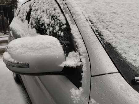 Car covered with snow in winter. Car covered with snow in winter.の写真素材