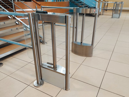 close up of metal railing