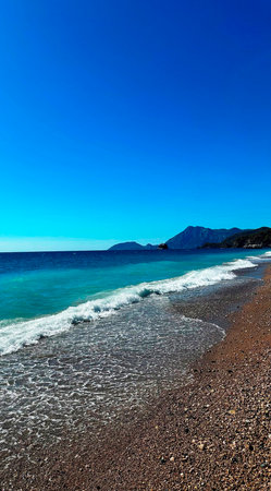 Beautiful seascape on a sunny day. Crimea, Ukraine.の写真素材