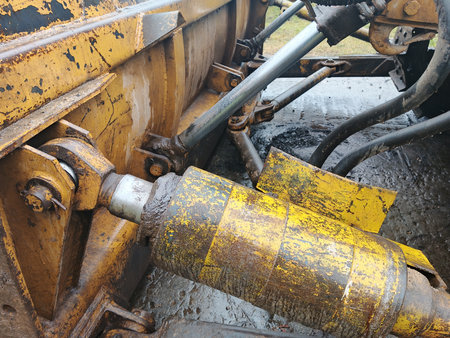 Detail of heavy duty machinery, bulldozer, bulldozer, bulldozerの写真素材