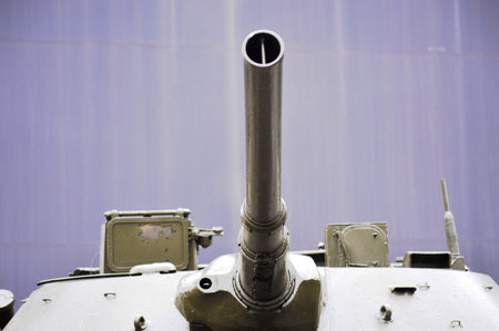 Close-up of a tank in a military exhibition, north china