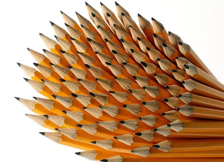 The big pack of pencils on a white backgroundの写真素材