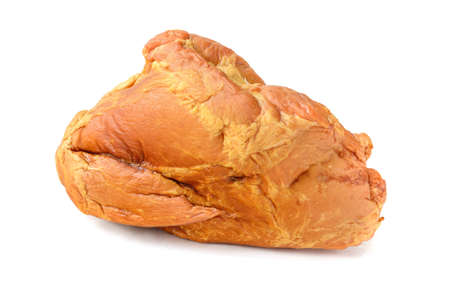 A piece of smoked pork loin. Pork isolated on a white background.horizontal viewの写真素材