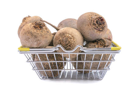 A whole beet. Isolated on a white background. The concept of shopping.horizontal view..selective focus.horizontal viewの写真素材