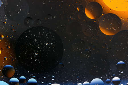 Space, planets, Universe space abstract background. Abstract model of the atom of a molecule. Macro photography. Abstract background of space, Biology, physics, chemistry.selective focusの写真素材
