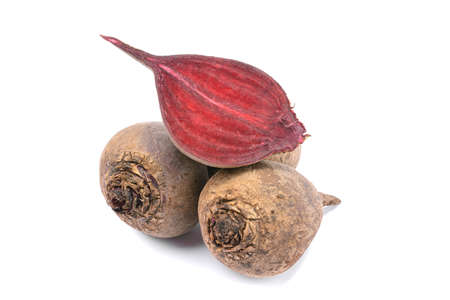 A whole beet. Isolated on a white background. The concept of shopping.horizontal view..selective focus.horizontal viewの写真素材
