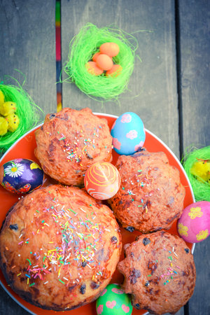 The eggs and cakes for the case, the new Passover