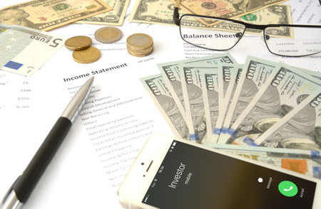income statement on the table and phon's call form investor