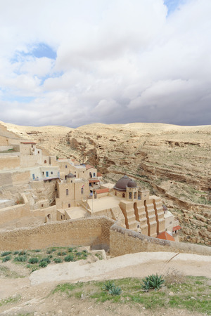 Bethlehem, Israel. - February 14.2017. View of the Lavra of Sawa Sanctified in the Judean Desertのeditorial素材