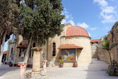 Nazareth, Israel. - February 17.2017. Greek Orthodox Church of the First Miracle.のeditorial素材