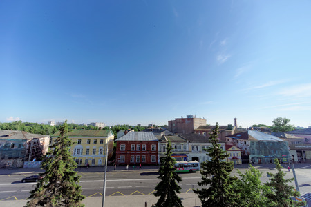 Rybinsk, Russia. - June 3.2016. A view of the surrounding streets from the Belltower of the Rybinsk...