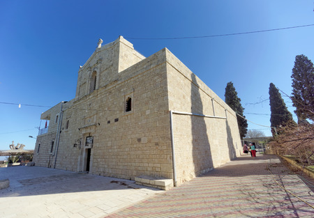 Lower Galilee, Israel. - February 18.2017. Orthodox monastery of the Transfiguration of the Lord at Mount Tabor in Israel.のeditorial素材
