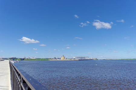 Nizhny Novgorod, Russia. - June 15.2018. A view of the open air The arrows intersect the Oka and Volga.のeditorial素材