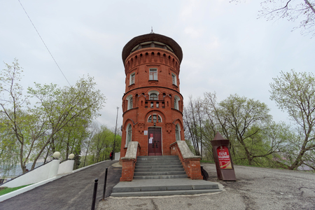Vladimir, Russia. - May 06.2018. Former Water Tower - a museum in Vladimir. Monument of engineering and industrial architecture of regional importance, a museum.のeditorial素材