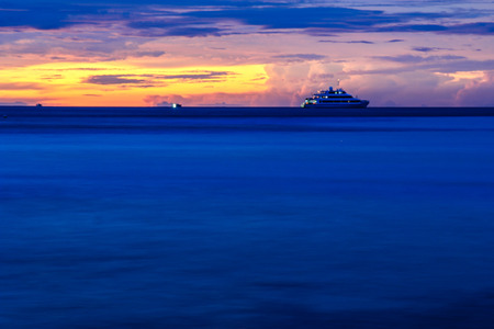 Fantastic colors of the sunset in the Maldivesの写真素材