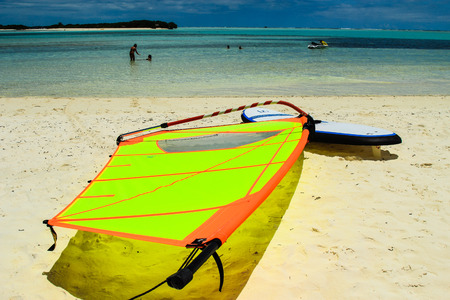 Wind Surfing in the Maldives.のeditorial素材