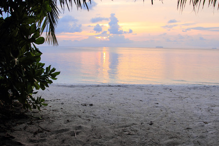 Sunset in the Maldives.の写真素材