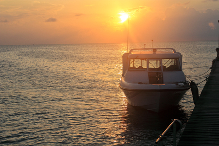 Sunrise in the Maldivesの写真素材