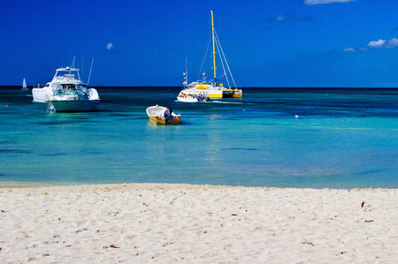 Yachts on the beach in the Dominican Republic.のeditorial素材