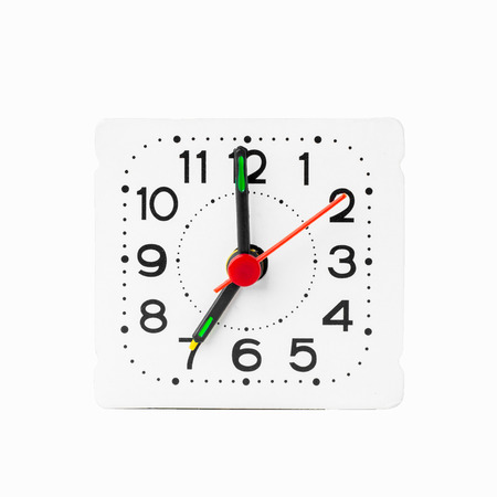 white square clock faceの写真素材