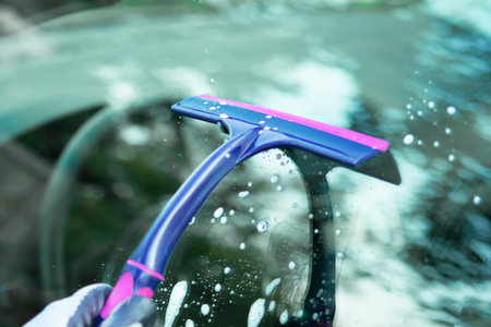 car glass washing