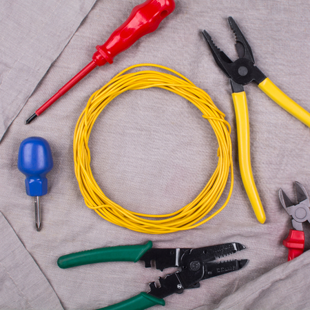 wires and toolsの写真素材