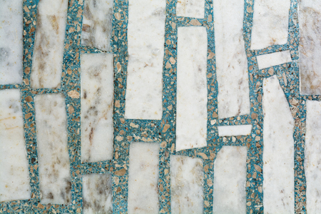 floor decorated with a lot of geometric figures of mosaicの写真素材