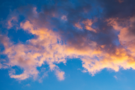 sky background at sunsetの写真素材