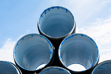 industrial large diameter pipesの写真素材