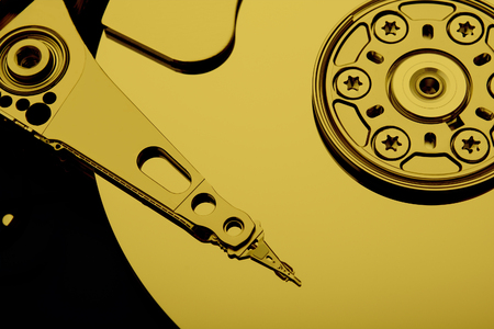 Computer hard drive data storage technologyの写真素材