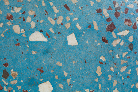 abstract background and texture on the floor of a mosaic in blue tonesの写真素材