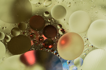 a drop of oil on the water.の写真素材