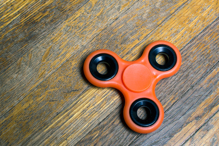 spinner on the floorの写真素材