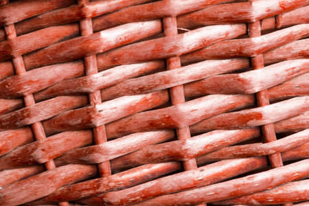 bright orange natural woven pattern close upの写真素材