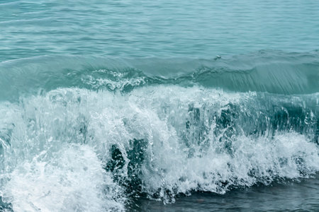 sea impending wave. Sea background shot in a dark key.の写真素材