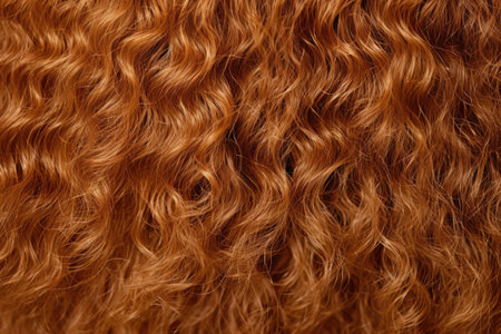 The texture of an African woman's orange curly hair.の素材