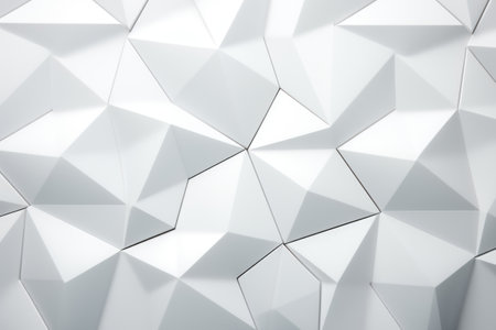 Abstract white polygonal background.の素材