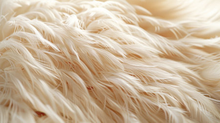White fluffy feathers as background, closeup view. Soft focus.の素材