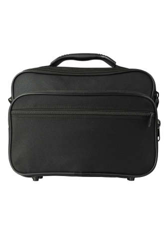 black fabric bag on a white background front view. marketplace templateの写真素材