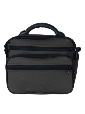 gray fabric bag on a white background front view. marketplace templateの写真素材