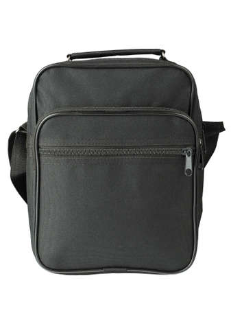 black fabric bag on a white background front view. marketplace templateの写真素材