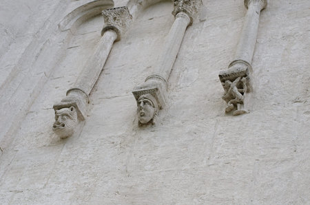 Church of the Intercession on the Nerl (the 12th century) photographed in the cloudy summer morning....